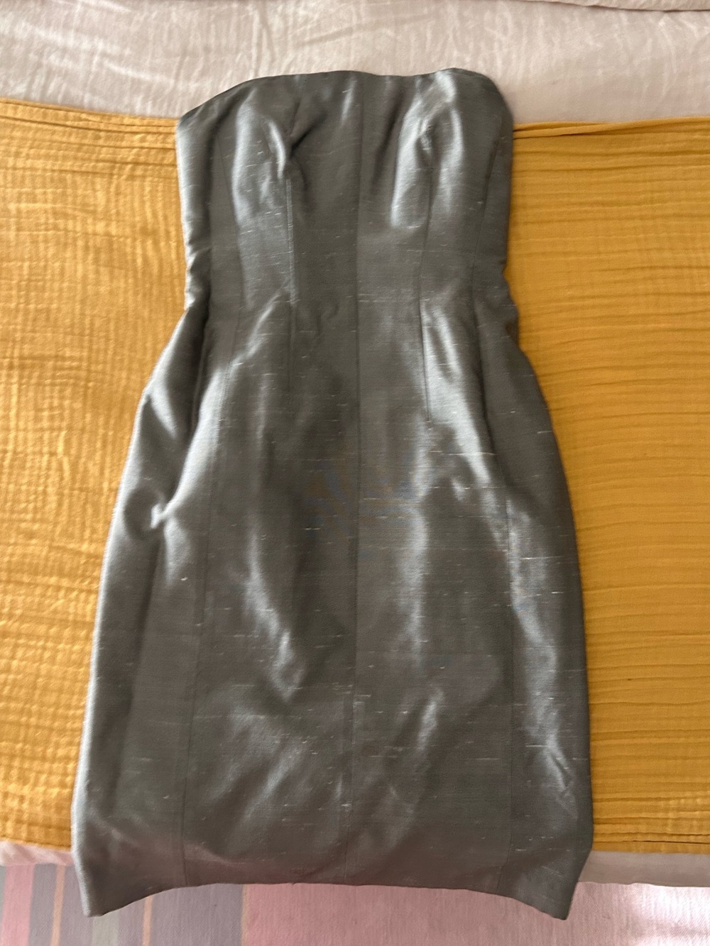 Prada Silk Strapless Y2K Midi Dress Small - Picture 4 of 12